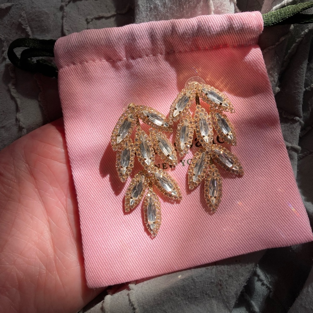 champagne gold earrings